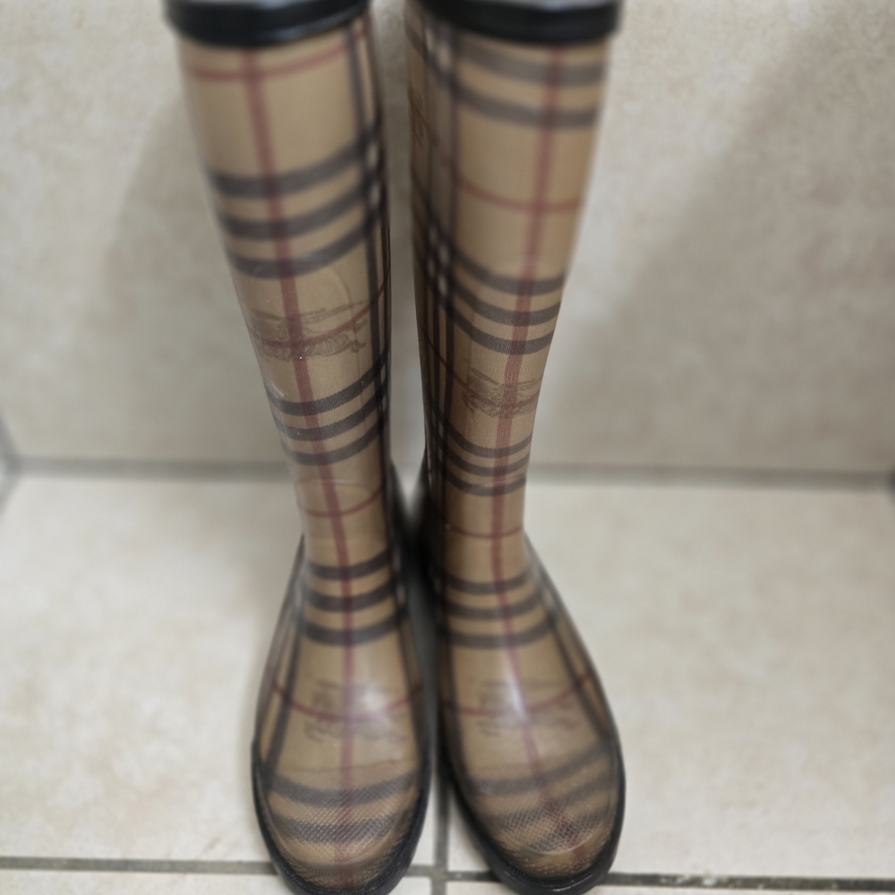 Plaid Rain Boots